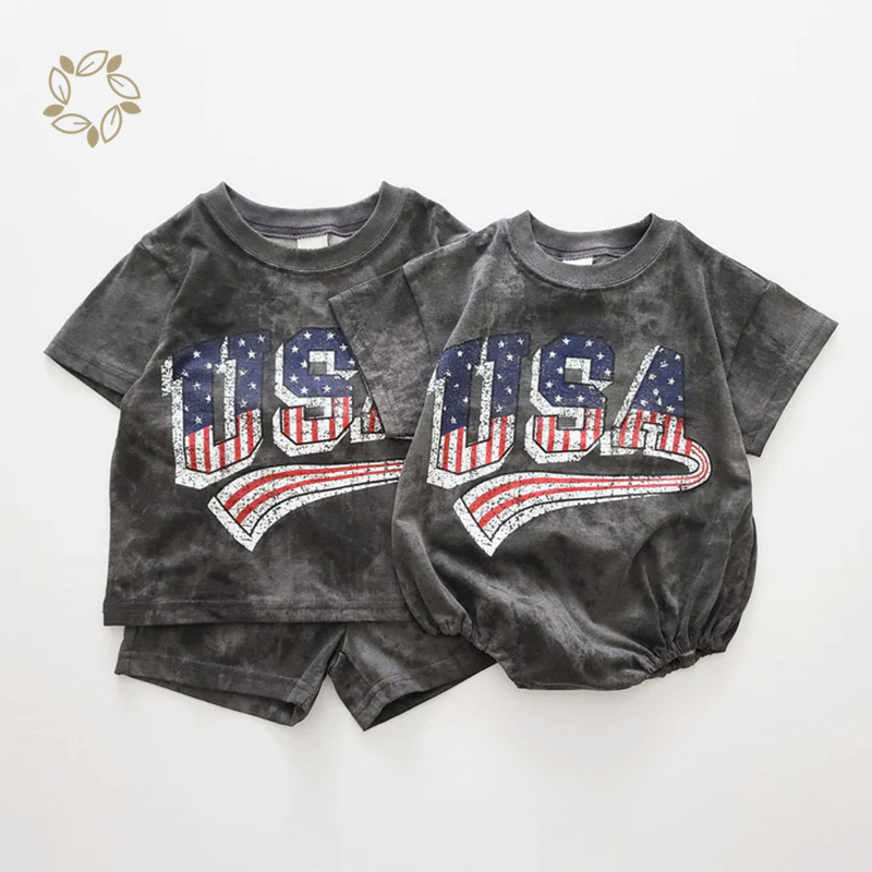 Organic bamboo toddler t shirt and shorts sustainable toddler shorts set eco friendly toddler clothing set