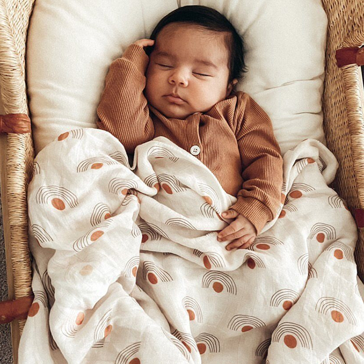 Muslin baby Swaddle Blanket Eco-friendly newbron gauze wrap organic cotton baby Thin blanket