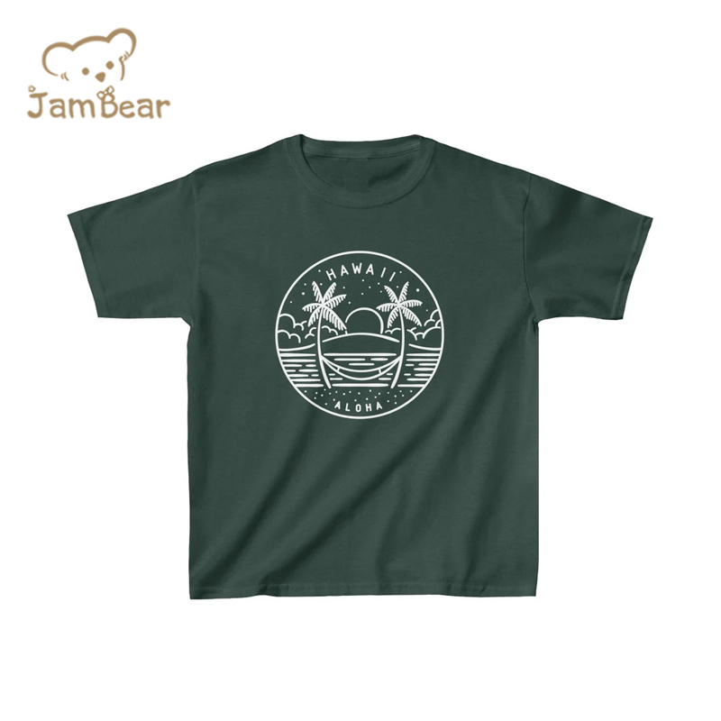 Sustainable kids tee shirt custom organic cotton kids summer tees eco friendly children t shirt