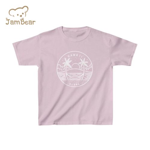 Sustainable kids tee shirt custom organic cotton kids summer tees eco friendly children t shirt