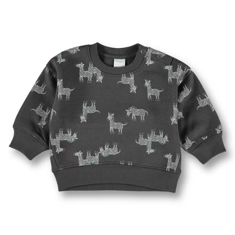 Toddler boy sweatshirt custom crewneck sweatshirts Organic cotton kid pullover baby printed fleece sweatshirts