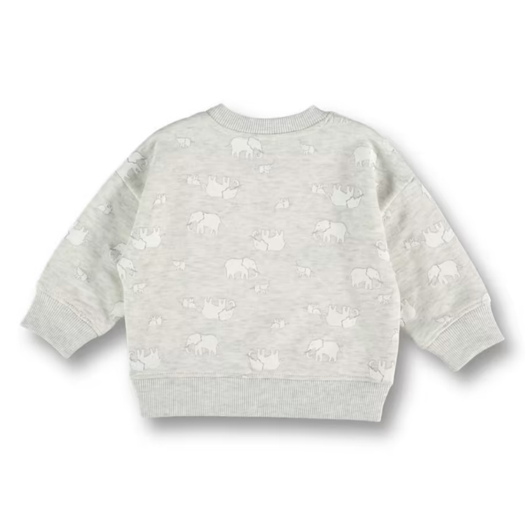 baby printed fleece sweatshirts Organic cotton kid pullover Eco-friendly CrewNeck Pullover Sweatshirt