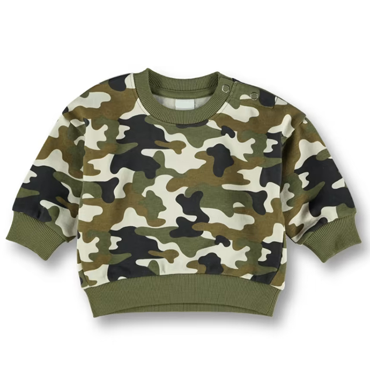 Toddler boy sweatshirt custom crewneck sweatshirts Organic cotton kid pullover baby printed fleece sweatshirts