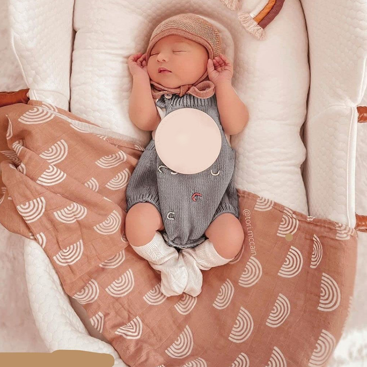 Organic Cotton Baby Muslin Swaddle Blanket Set Newborn Receiving Blanket Eco-friendly newbron gauze wrap