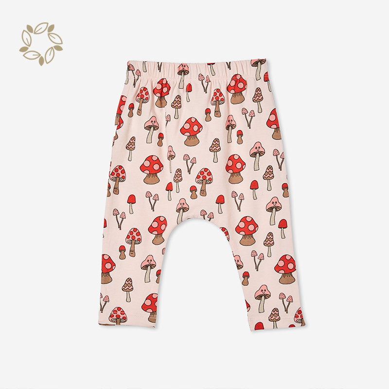 Organic cotton jersey baby legging eco friendly baby pants printed sustainable baby leggings cotton