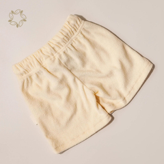 Organic cotton toddler terry towelling shorts set eco friendly baby terry cloth top and shorts sustainable toddler biker shorts