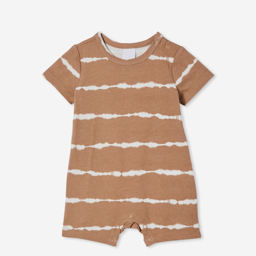 Short Sleeve baby Romper short sleeves jumpsuit toddler onesie Custom printed baby knitted romper