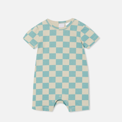 Short sleeves baby rompers organic cotton baby jumpsuit Sustainable toddler onesie baby short sleeve bodysuit