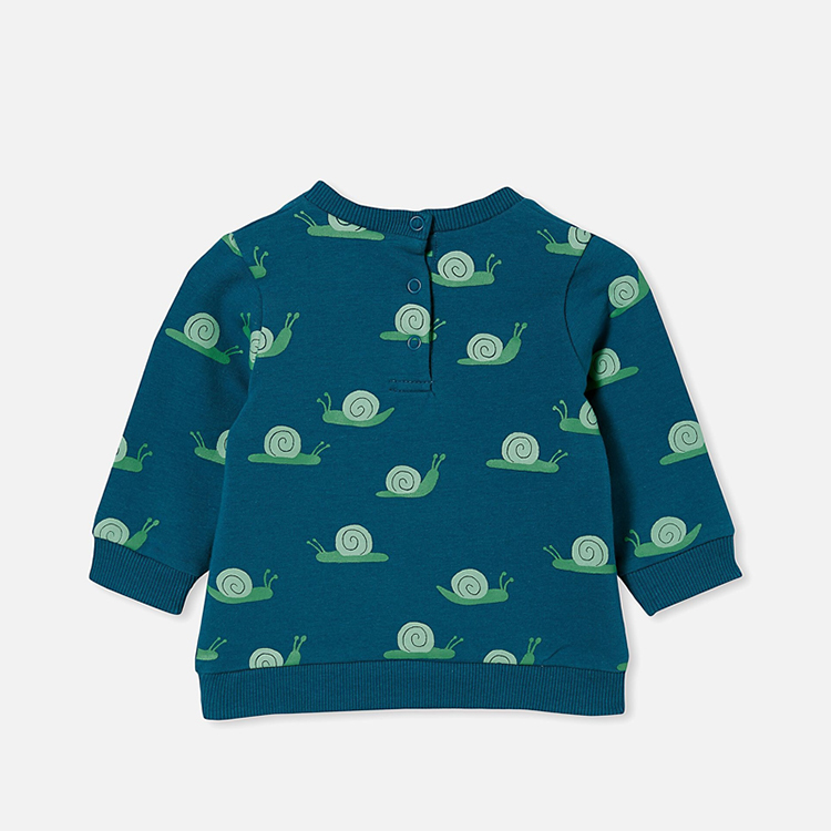 Custom crewneck sweatshirts organic cotton kid pullover Eco-friendly Toddler fleece boy sweatshirt