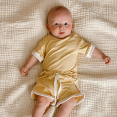 toddler Tee and Short set GOTS cotton baby clothing short sleeve top and shorts organic cotton t shirt and shorts