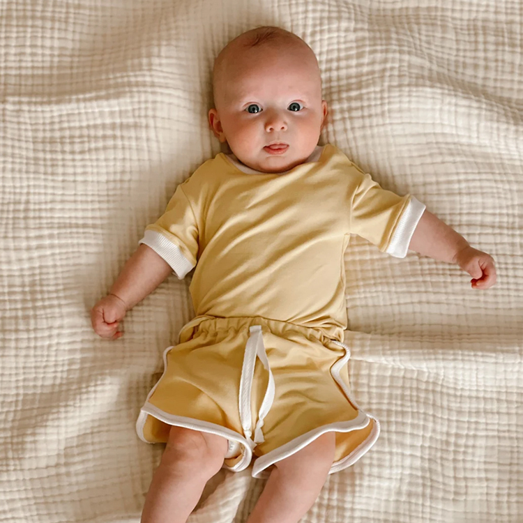 toddler Tee and Short set GOTS cotton baby clothing short sleeve top and shorts organic cotton t shirt and shorts