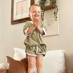 toddler Tee and Short set GOTS cotton baby clothing short sleeve top and shorts organic cotton t shirt and shorts
