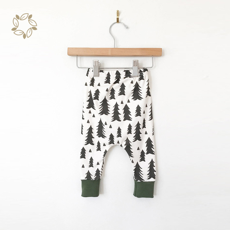 Sustainable organic cotton interlock baby pants GOTS eco friendly interlock baby joggers baby Harem Pants