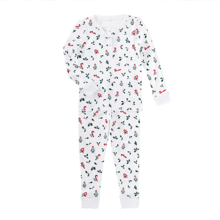 Christmas baby pajamas organic cotton kids pyjamas Girls children pajamas children lounge wear pjs for kids