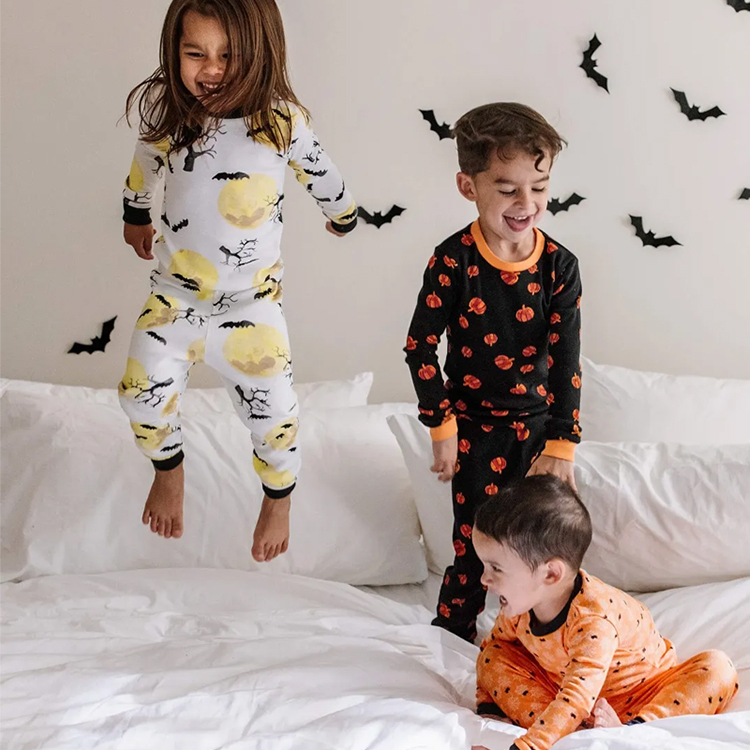 Halloween pajamas for kids Organic Cotton infant Jamms Long sleeve children loungewear Girls halloween children pajamas