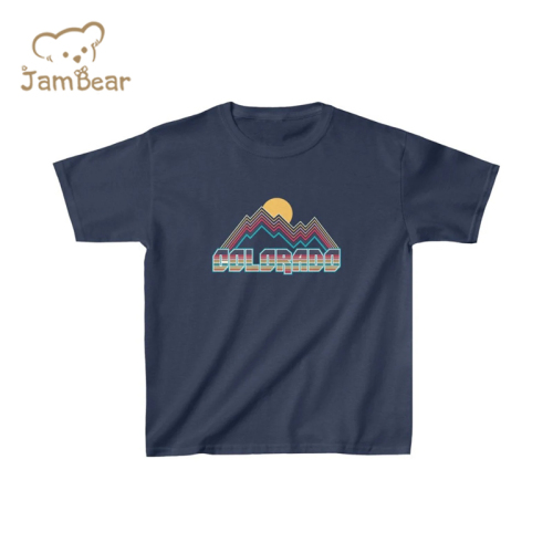 Eco friendly organic children t shirts sustainable kids t shirt organic cottno t shirt for kids print children top