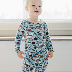 toddler pajamas Eco-friendly pyjama toddler bamboo viscose long sleeve lounge wear set for kids toddler sleepwear
