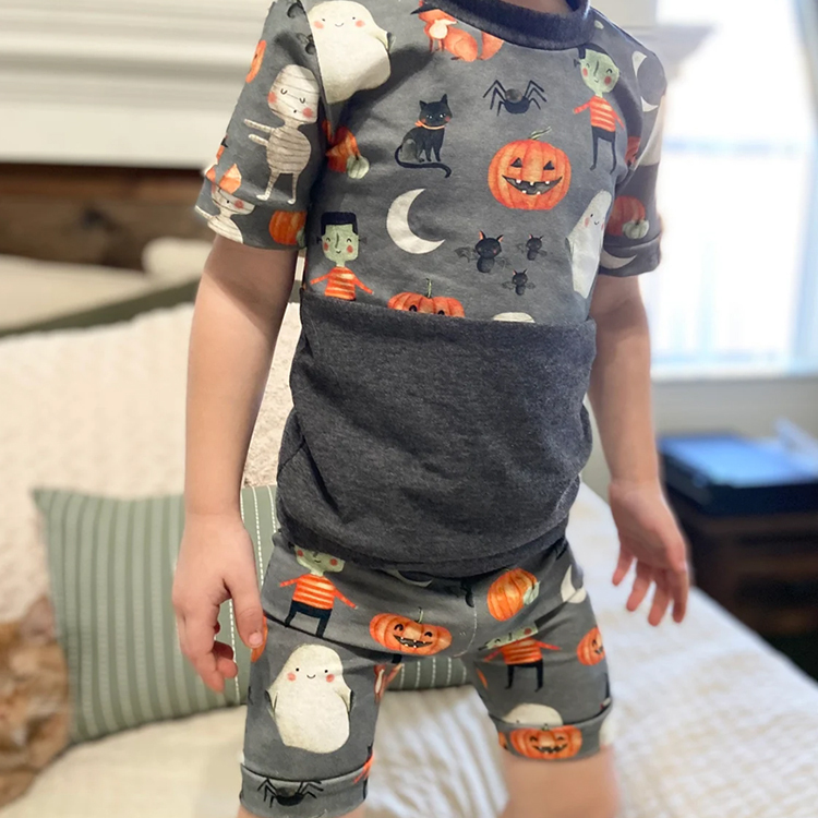 Organic Cotton halloween pajamas for kids infant Jamms kids halloween jammies kids Loungewear two piece baby sleepers