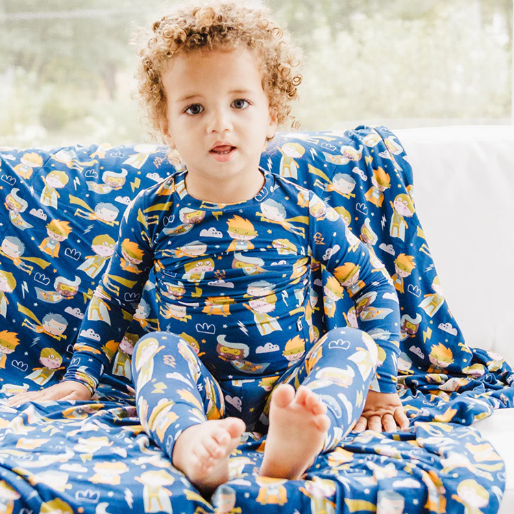 toddler pajamas Eco-friendly pyjama toddler bamboo viscose long sleeve lounge wear set for kids toddler sleepwear