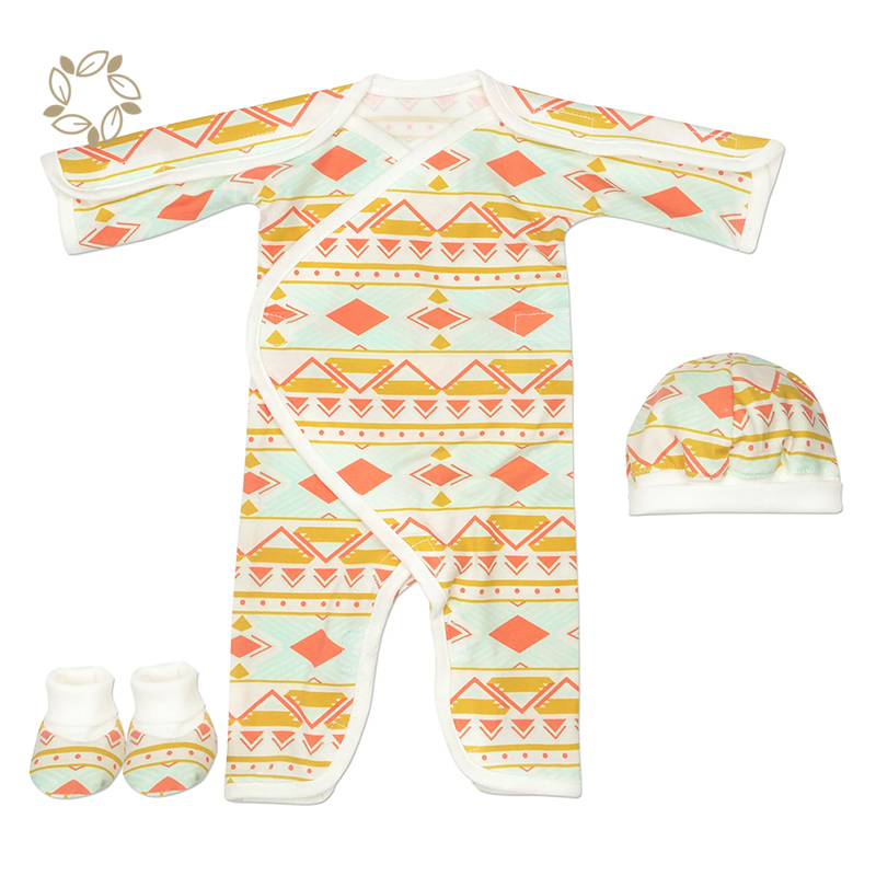 Sustainable organic preemie wear organic cotton preemie baby clothing eco friendly preemie clothing NICU Friendly Gown