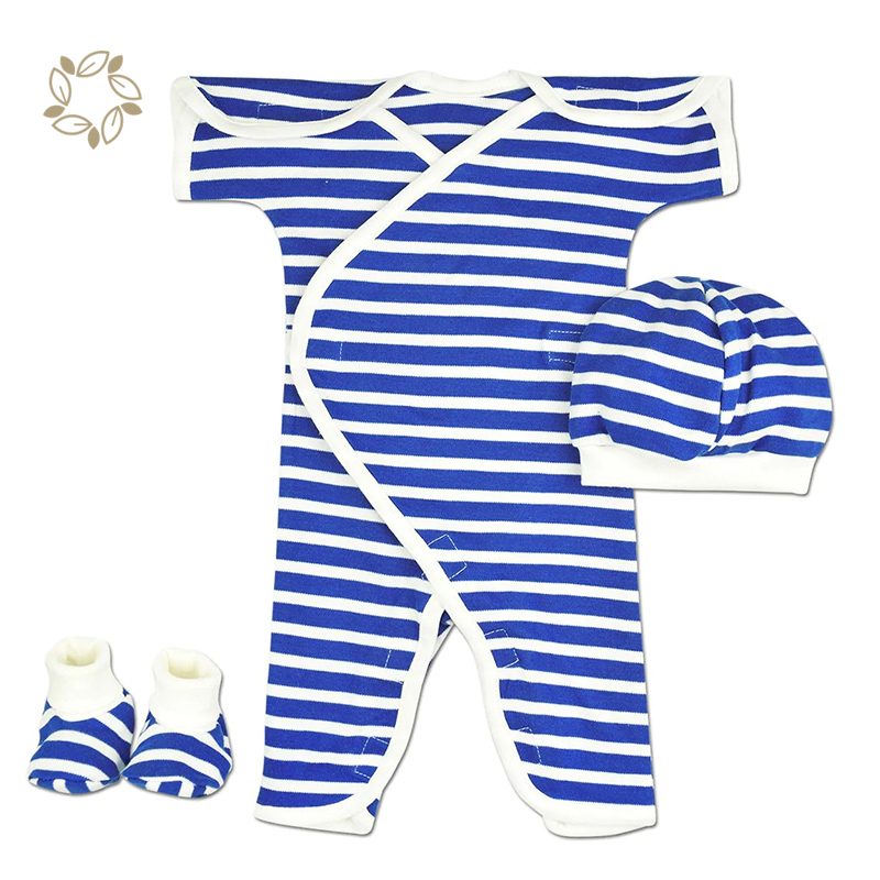 Sustainable organic preemie wear organic cotton preemie baby clothing eco friendly preemie clothing NICU Friendly Gown