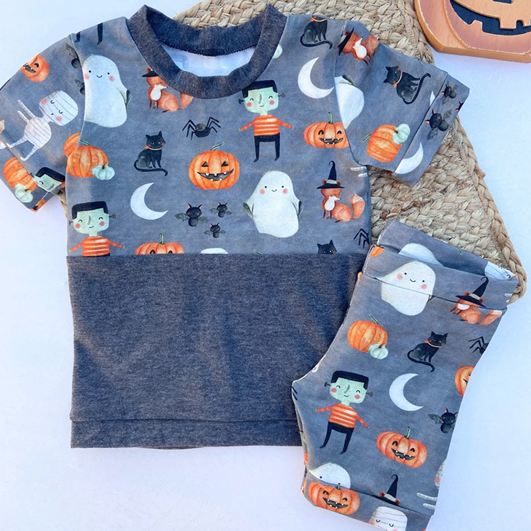 Organic Cotton halloween pajamas for kids infant Jamms kids halloween jammies kids Loungewear two piece baby sleepers