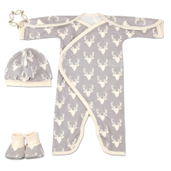 Sustainable organic preemie wear organic cotton preemie baby clothing eco friendly preemie clothing NICU Friendly Gown