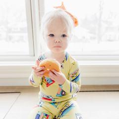 Eco-friendly organic bamboo pjs long sleeve toddler pajamas custom baby pyjama kids Loungewear two piece baby sleepers
