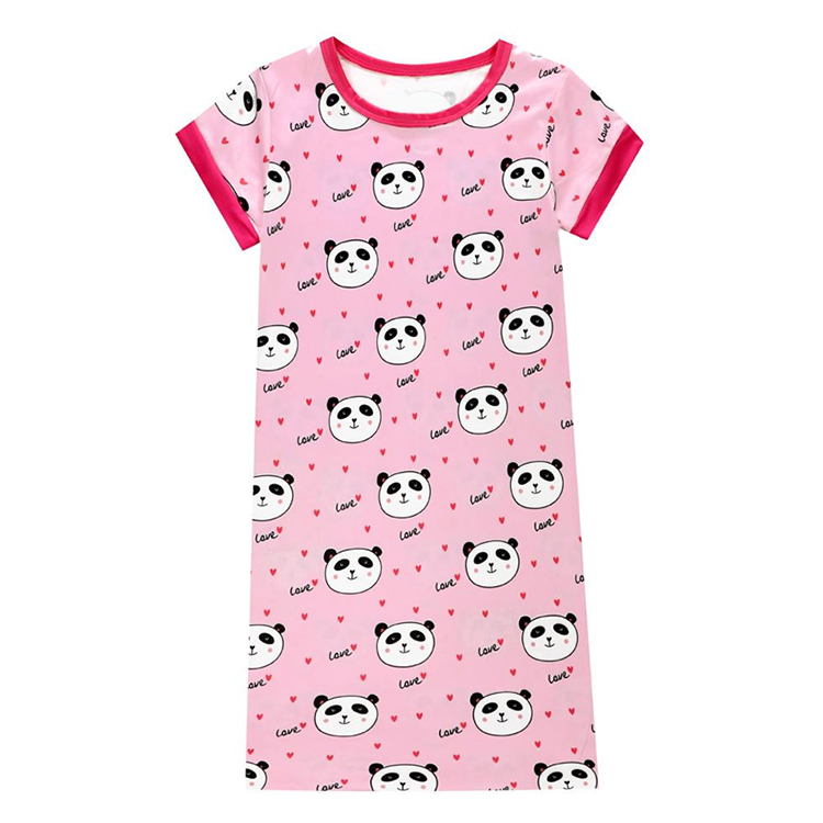 organic cotton kid Sleep shirt eco-friendly kids sleeping wear for girls Eco-friendly toddler pyjama toddler sleepwear shirt