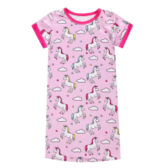 organic cotton kid Sleep shirt eco-friendly kids sleeping wear for girls Eco-friendly toddler pyjama toddler sleepwear shirt