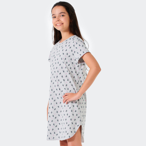 Girls children pajamas organic cotton summer pyjamas for kids girls short sleeve sleeping t shirt custom kid sleep shirt