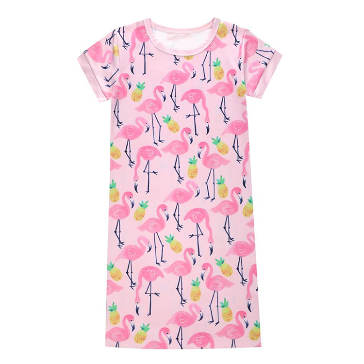 organic cotton kid Sleep shirt eco-friendly kids sleeping wear for girls Eco-friendly toddler pyjama toddler sleepwear shirt