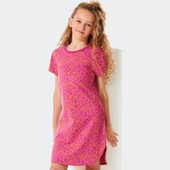 kids Dress From Shirts Short-sleeved organic Sleep shirt Nightgown for toddler Eco-friendly kids over sized shirt