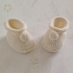 Organic cotton baby rib knit booties eco friendly baby brannan booties sustainable sweater knit booties