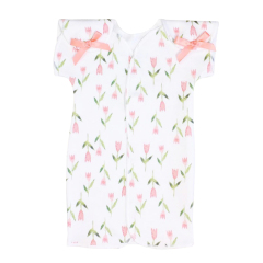 NICU night gown custom knotted gown for Preemie Eco-friendly premature baby gown organic cotton premature baby clothes