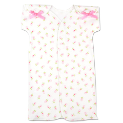 NICU night gown custom knotted gown for Preemie Eco-friendly premature baby gown organic cotton premature baby clothes