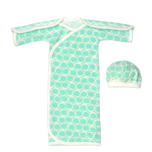 Preemie GOTS Cotton Sleep wear premature baby romper Eco-friendly NICU GOWN organic preemie wear