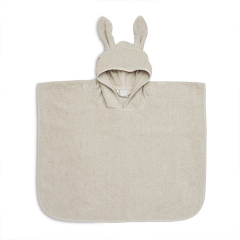 Baby badponcho organic cotton terry beach towel Sustainable baby hooded beach poncho hoody blanket for kids