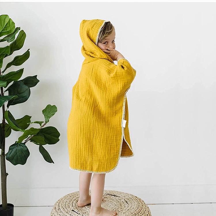 Soft baby Cover-up organic cotton Baby badponcho kids beach poncho Sustainable kids hooded beach towel baby beach poncho