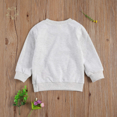 Sustainable toddler baby girl boy rainbow sweatshirt bamboo cotton terry long sleeve casual pullover sweater shirt