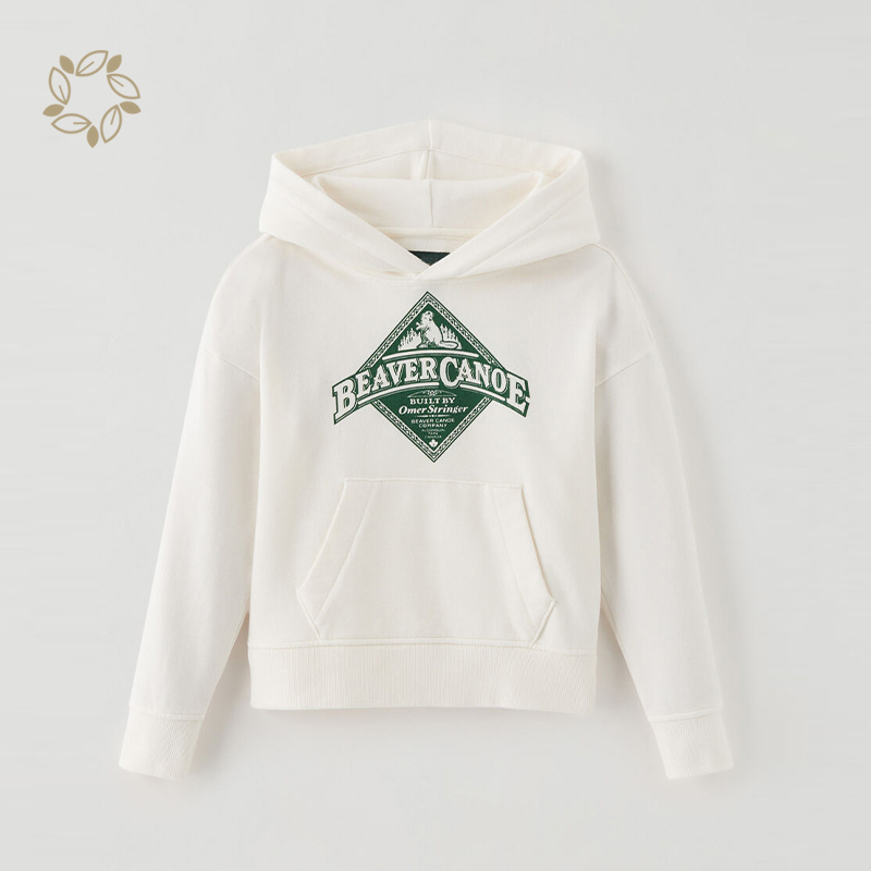Organic bamboo kids hoodie sustainable printing child pullover eco friendly toddler sweater kid boys hoodie