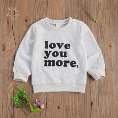 Sustainable toddler baby girl boy rainbow sweatshirt bamboo cotton terry long sleeve casual pullover sweater shirt