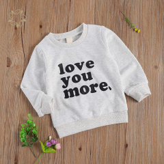 Sustainable toddler baby girl boy rainbow sweatshirt bamboo cotton terry long sleeve casual pullover sweater shirt