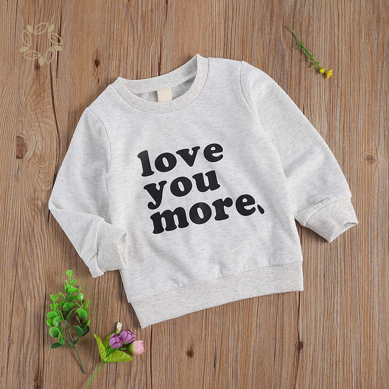 Sustainable toddler baby girl boy rainbow sweatshirt bamboo cotton terry long sleeve casual pullover sweater shirt
