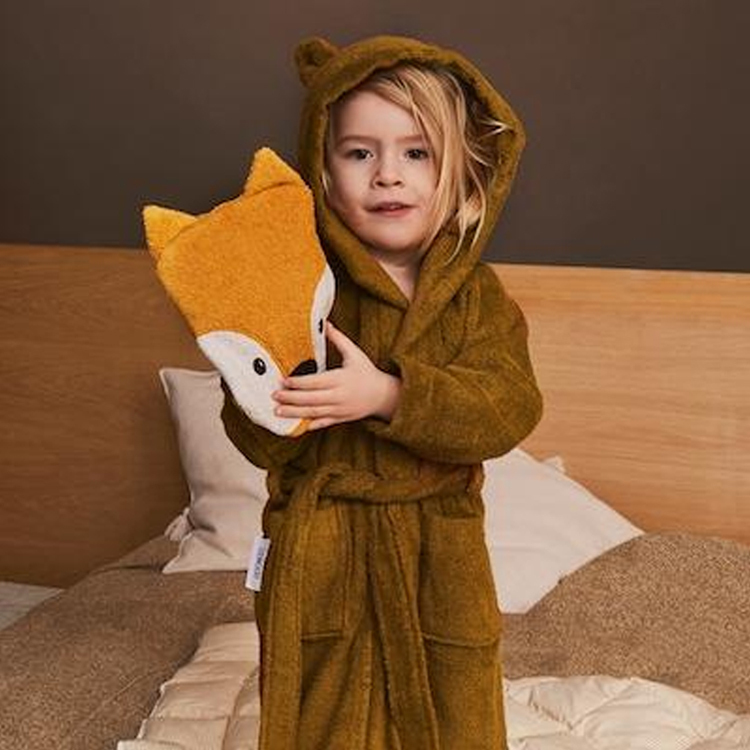 Kids Bath Robe Eco Friendly baby bathrobe Organic Cotton towelling robe baby hooded bath Sustainable bath robe child