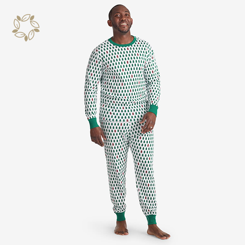 Sustainable matching holiday pajama set bamboo christmas matching family pajamas eco friendly matching family pajamas