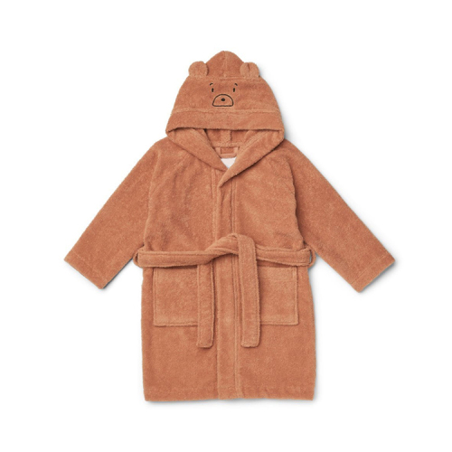 Sustainable bath robe child Organic cotton terry bathrobe kids towelling robe Cover-Up Baby Robe baby hooded bath