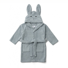 Sustainable bath robe child Organic cotton terry bathrobe kids towelling robe Cover-Up Baby Robe baby hooded bath
