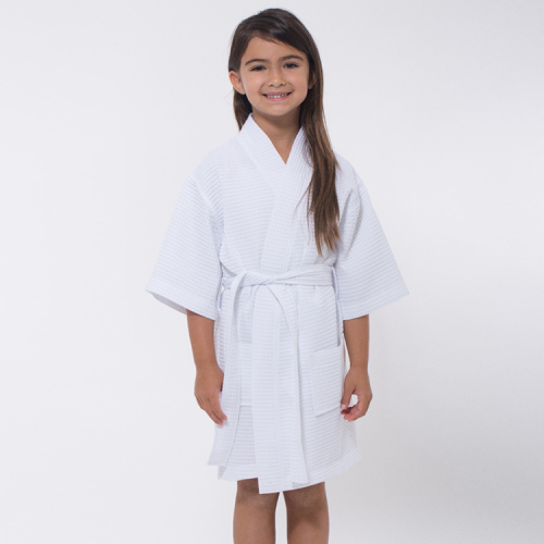 Waffle Kimono Kid's Robe Organic Cotton Cover-up for Kids Eco Friendly baby bathrobe Children Bath Robe