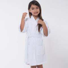 Waffle Kimono Kid's Robe Organic Cotton Cover-up for Kids Eco Friendly baby bathrobe Children Bath Robe